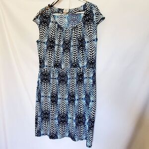 Worthington Dress Shades of Blue Sleeveless Stretchy, Size 1X